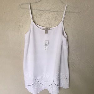 Loft white tank, size small. New with tags.